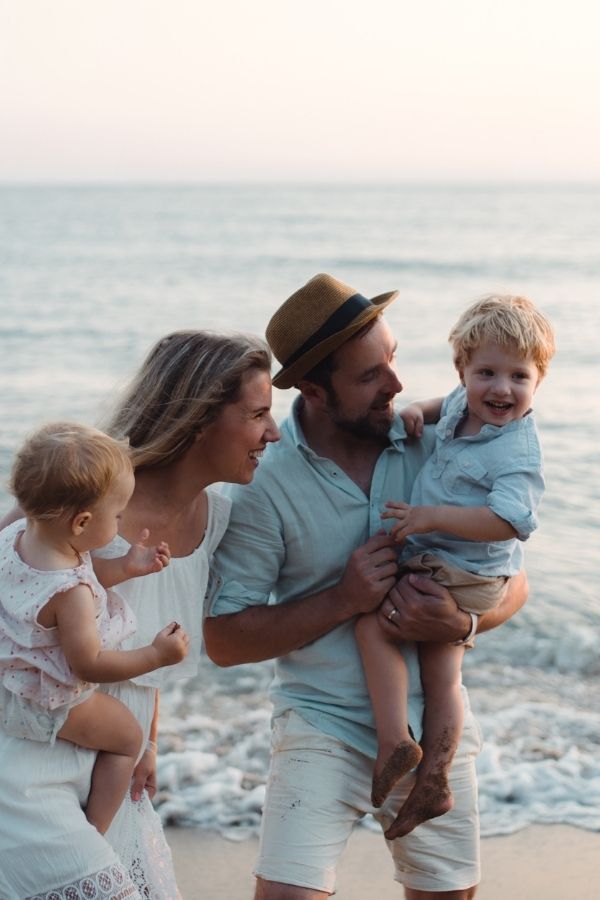 bucket list for families - family at the beach