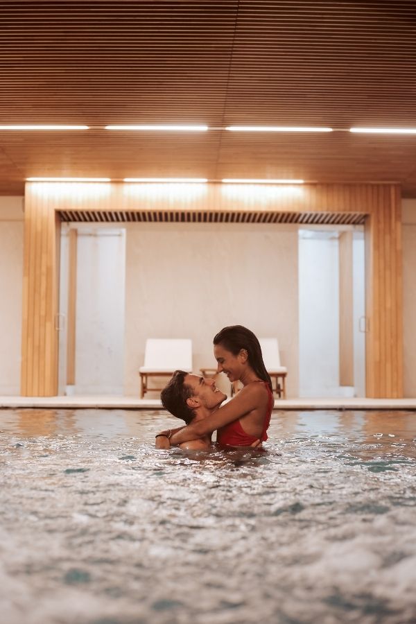 couples bucket list - couple at a luxury hotel spa